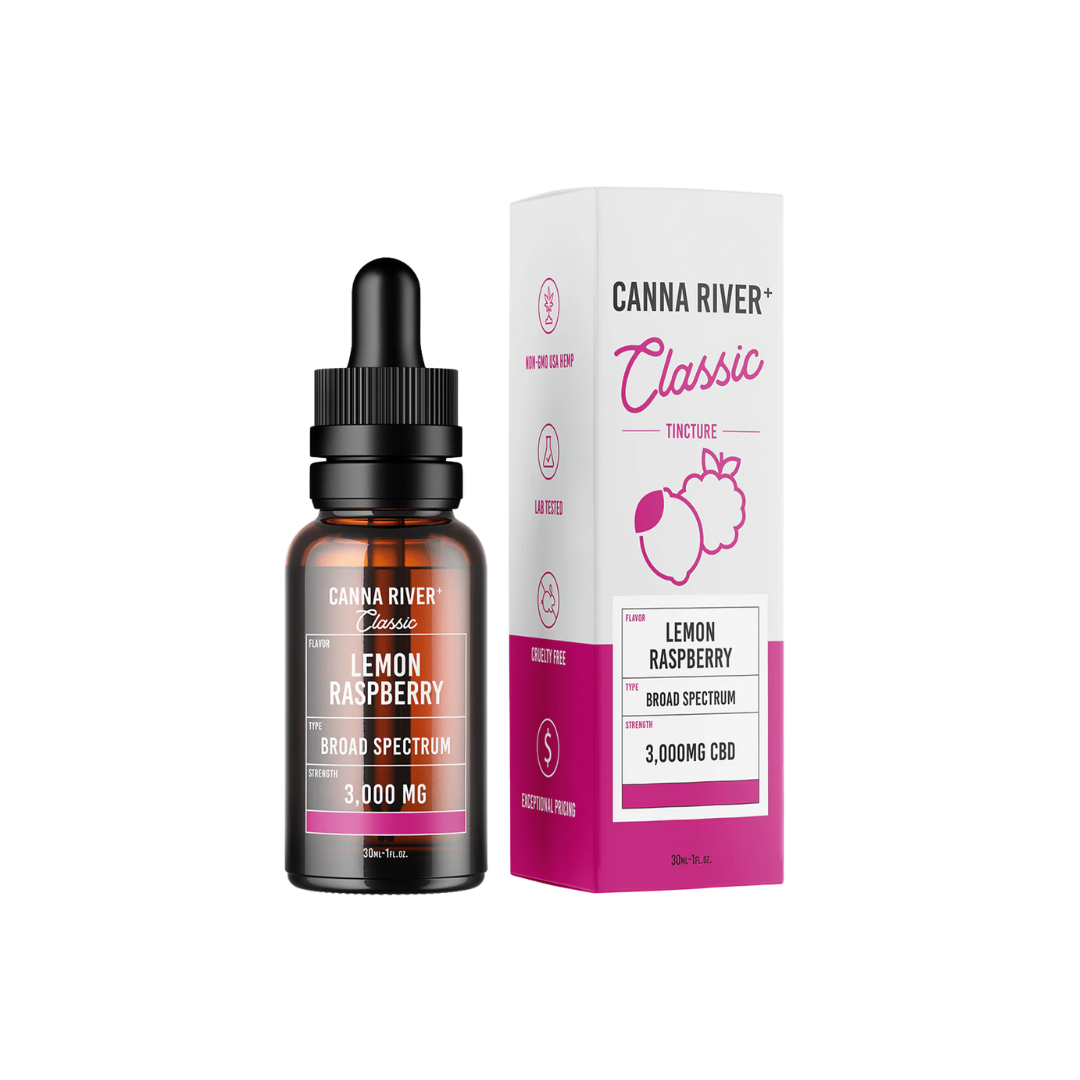 3000mg Broad Spectrum Tincture-Lemon Raspberry