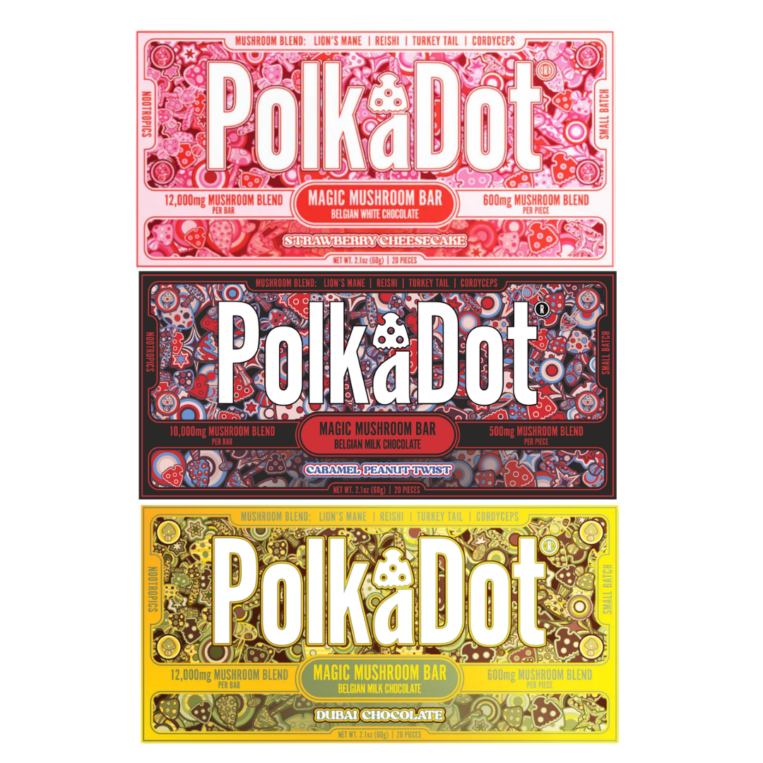 Polka Dot Magic Mushroom Chocolates