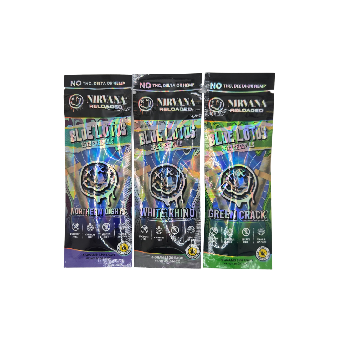 Nirvana Reloaded Blue Lotus 2g Pre-Rolls – 2pk